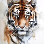 Cuadro Tigre ilustración