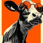 Cuadro Vaca ilustración