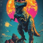 Cuadro Dinosaurio Guerra