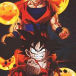 Cuadro Goku grande pequeño